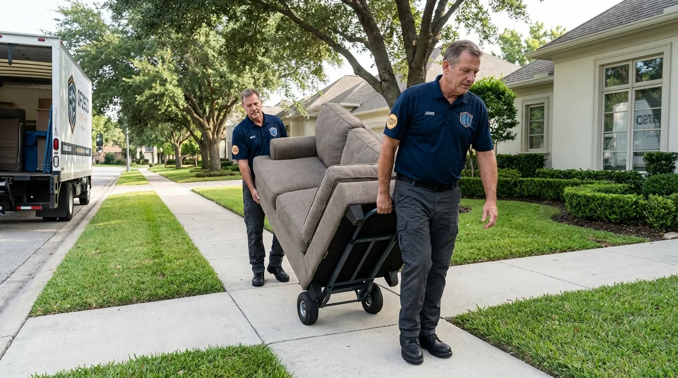 Local residential moving crew loading furniture in Dolan Springs, AZ